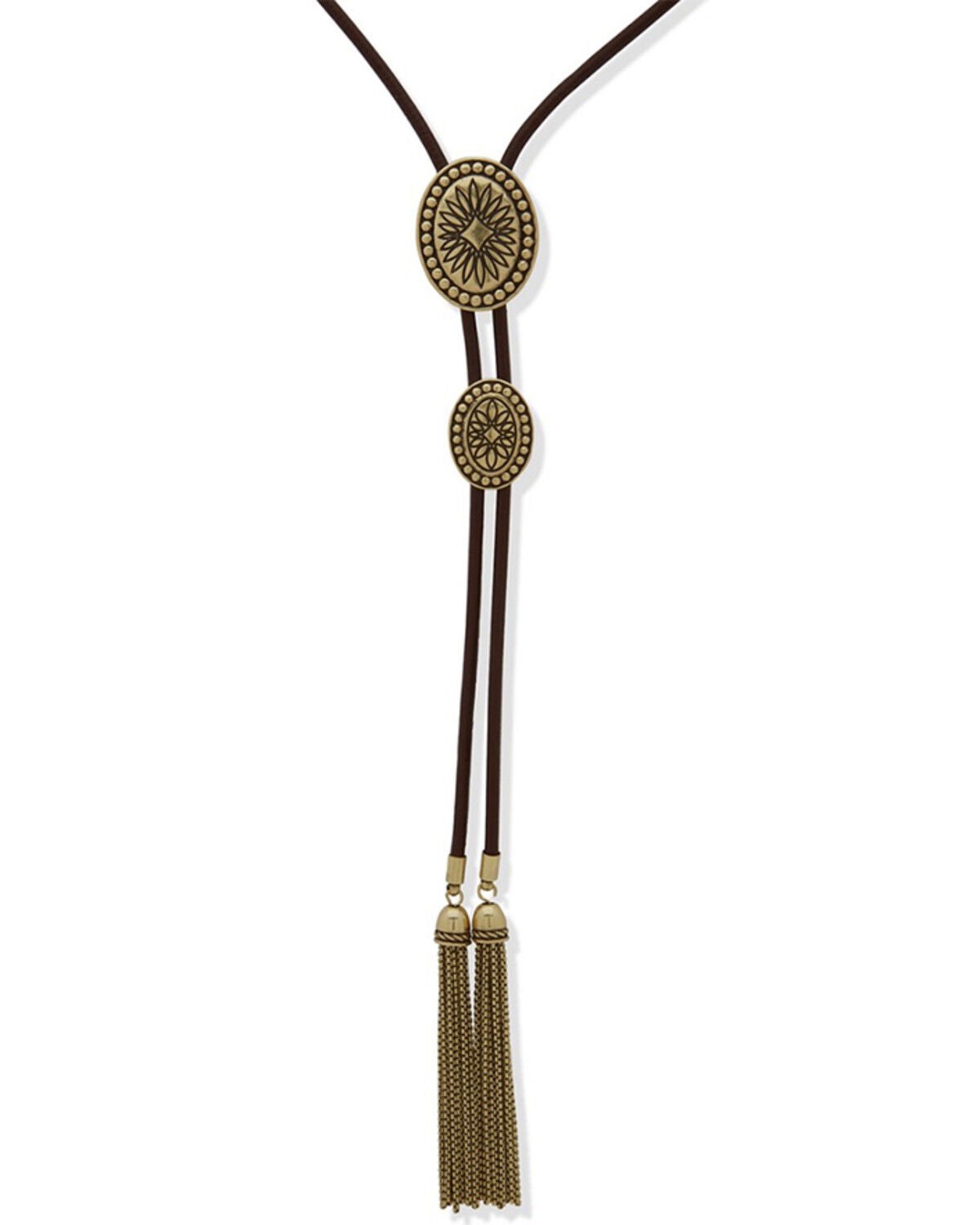 Image #1 - Lainey Wilson Women's Tassel Bolo Necklace, Brown, hi-res