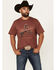 Image #1 - Wrangler Men's Cowboy Short Sleeve Graphic T-Shirt, Burgundy, hi-res