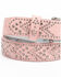 Shyanne Girls' Pink Chevron Rhinestone Western Belt, , hi-res