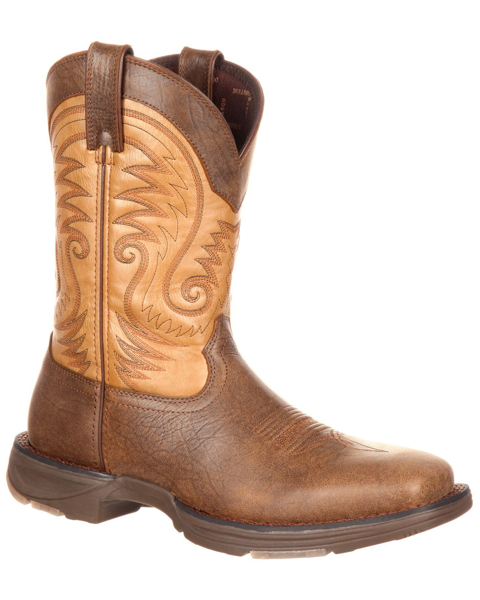 Image #1 - Durango Men's Ultralite Western Boots - Broad Square Toe, Brown, hi-res