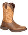 Image #1 - Durango Men's Ultralite Western Boots - Broad Square Toe, Brown, hi-res