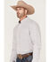 Image #2 - RANK 45® Men's Fishing Small Plaid Print Long Sleeve Button-Down Western Shirt, White, hi-res
