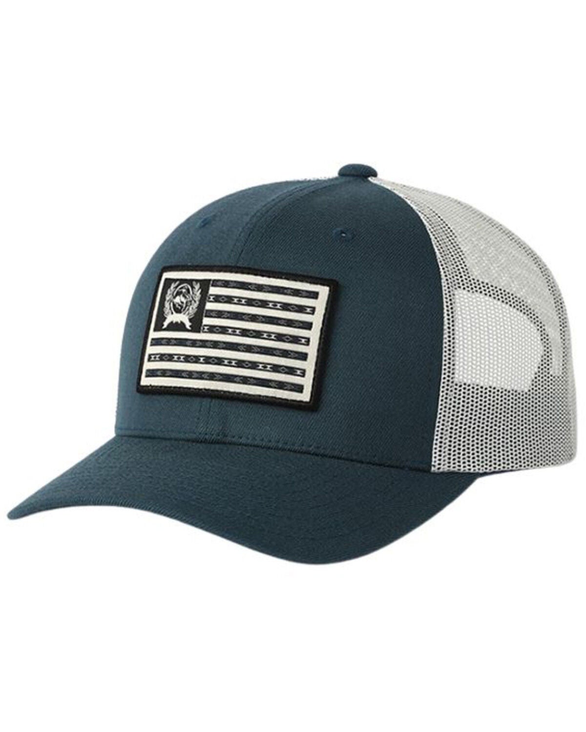 Cinch Men's Flag Patch Ball Cap, Blue, hi-res