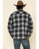 Cody James Men's Evergreen Large Ombre Plaid Long Sleeve Western Flannel Shirt , Navy, hi-res