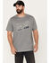 Image #1 - Brothers and Sons Men's Outdoors Logo Short Sleeve Graphic T-Shirt, Medium Grey, hi-res
