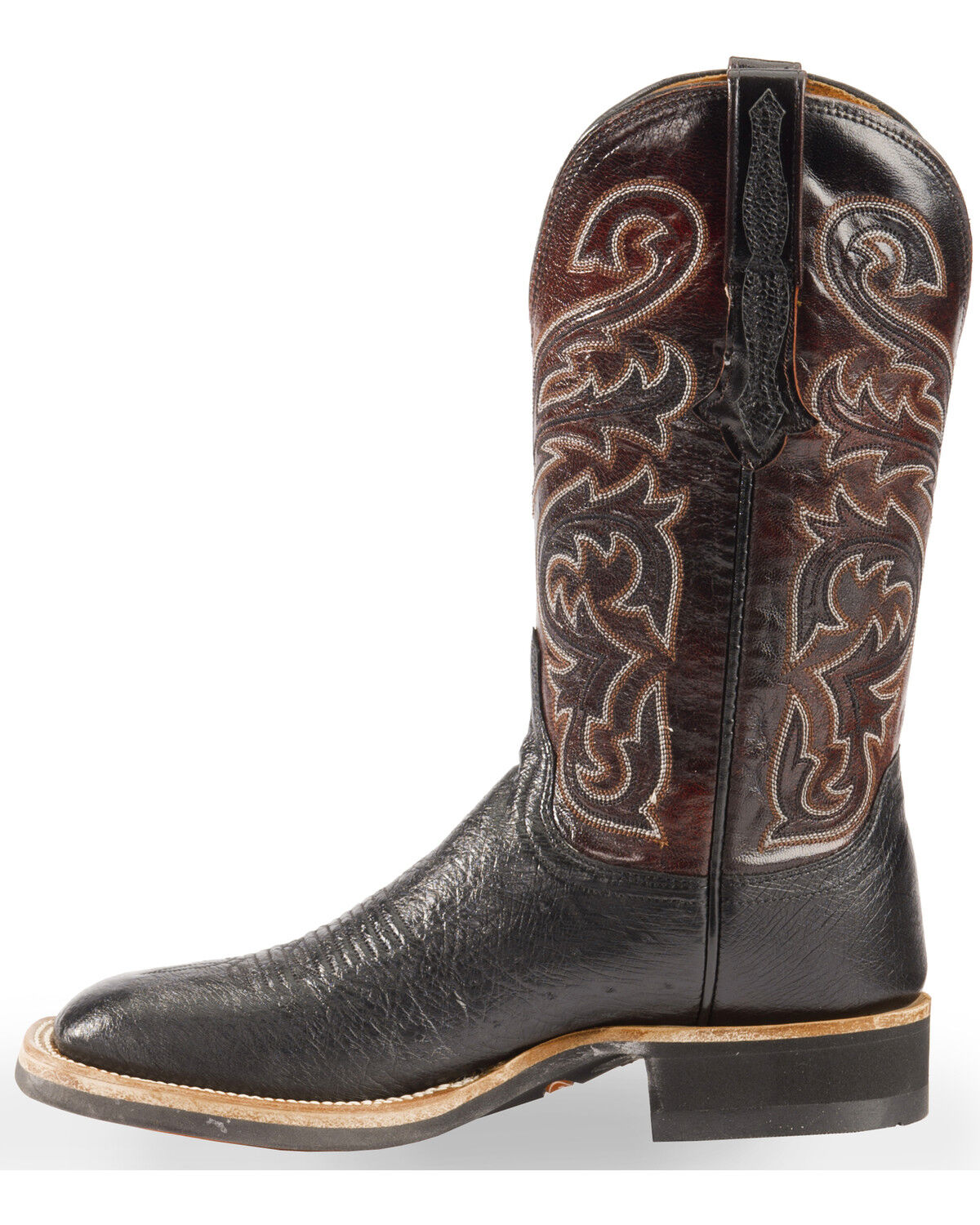 lucchese ostrich square toe boots