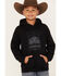 Cody James Boys' Fleece Take No Bull Hooded Sweatshirt, Black, hi-res