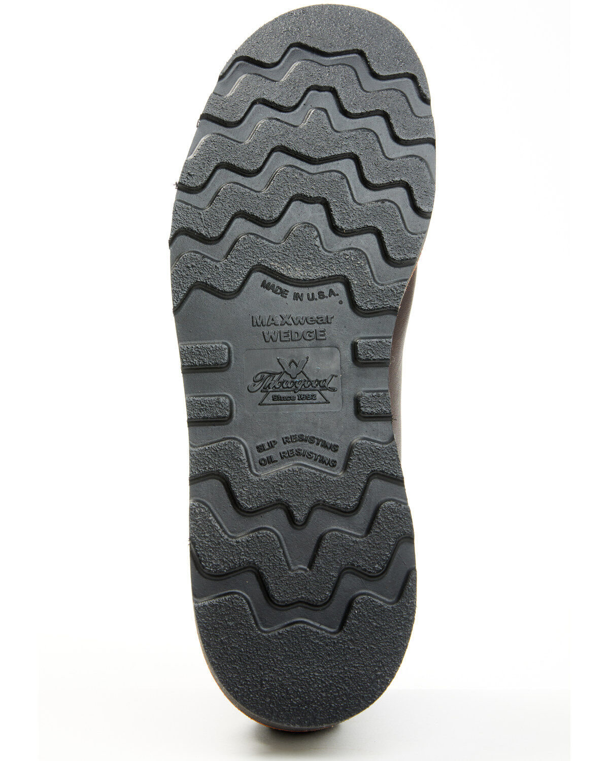 Image #7 - Thorogood Men's Walnut Roofer USA Work Boots - Soft Toe, Black, hi-res
