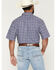 Image #4 - Ariat Men's Bill Medallion Print Short Sleeve Button-Down Western Shirt, Blue, hi-res