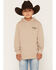 Image #2 - Ariat Boys' Boot Barn Exclusive Logo Graphic Hooded Sweatshirt, Sand, hi-res