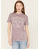 Image #1 - Youth in Revolt Women's Rodeo Embellished Short Sleeve Graphic Tee, Purple, hi-res