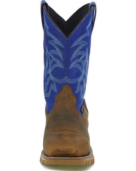 Tony Lama Men's Roustabout Waterproof Western Work Boots - Steel Toe, Brown, hi-res