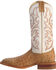 Justin Men's AQHA Remuda Full Quill Ostrich Exotic Boots, Tan, hi-res