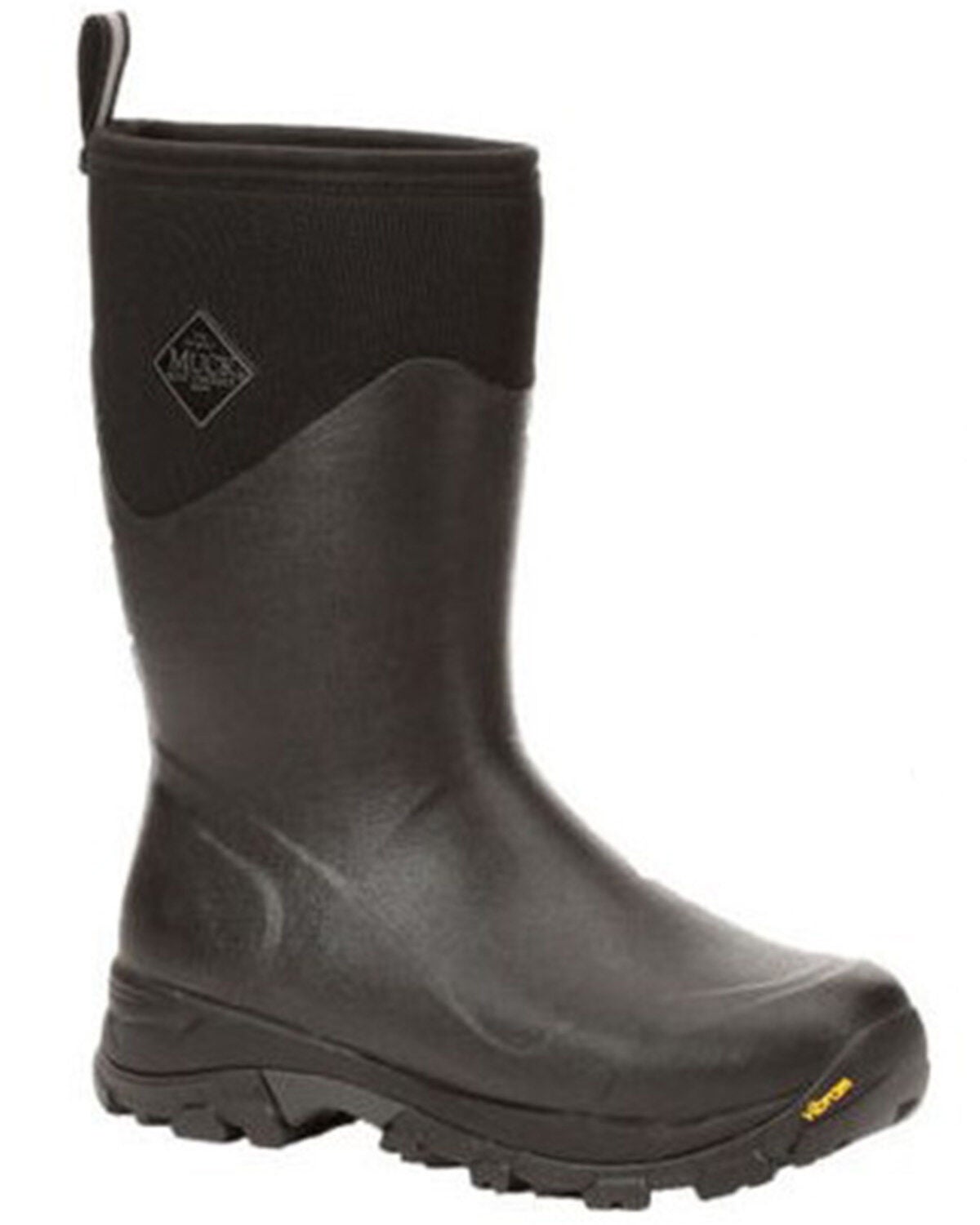 Muck Boots Men's Arctic Ice Mid + Vibram Arctic Grip Work Boots - Round Toe, Black, hi-res