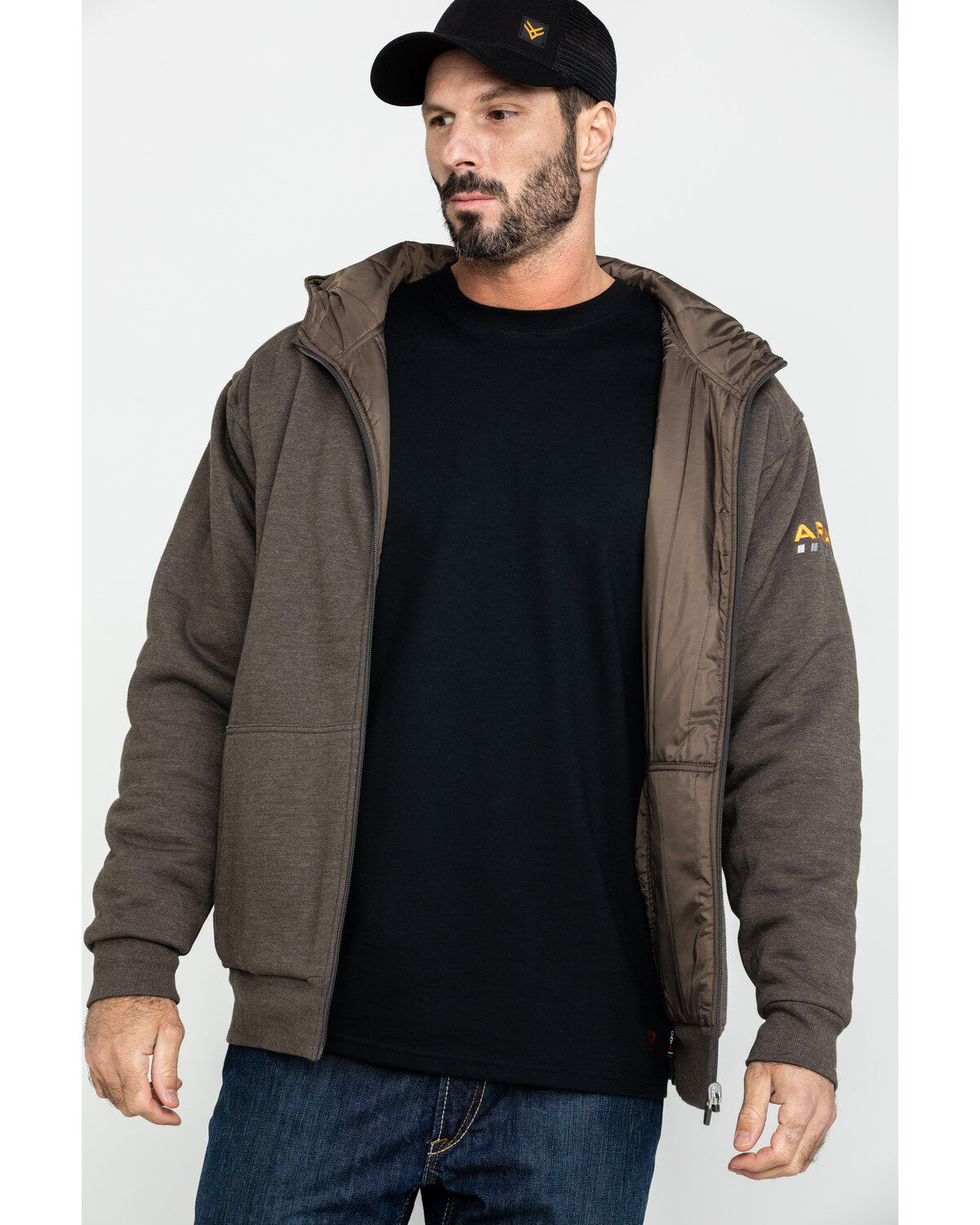 Image #4 - Ariat Men's Rebar Cold Weather Reversible Zip Work Hooded Sweatshirt - Big & Tall, , hi-res