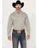 Image #1 - George Strait by Wrangler Geo Print Long Sleeve Button-Down Stretch Western Shirt, White, hi-res