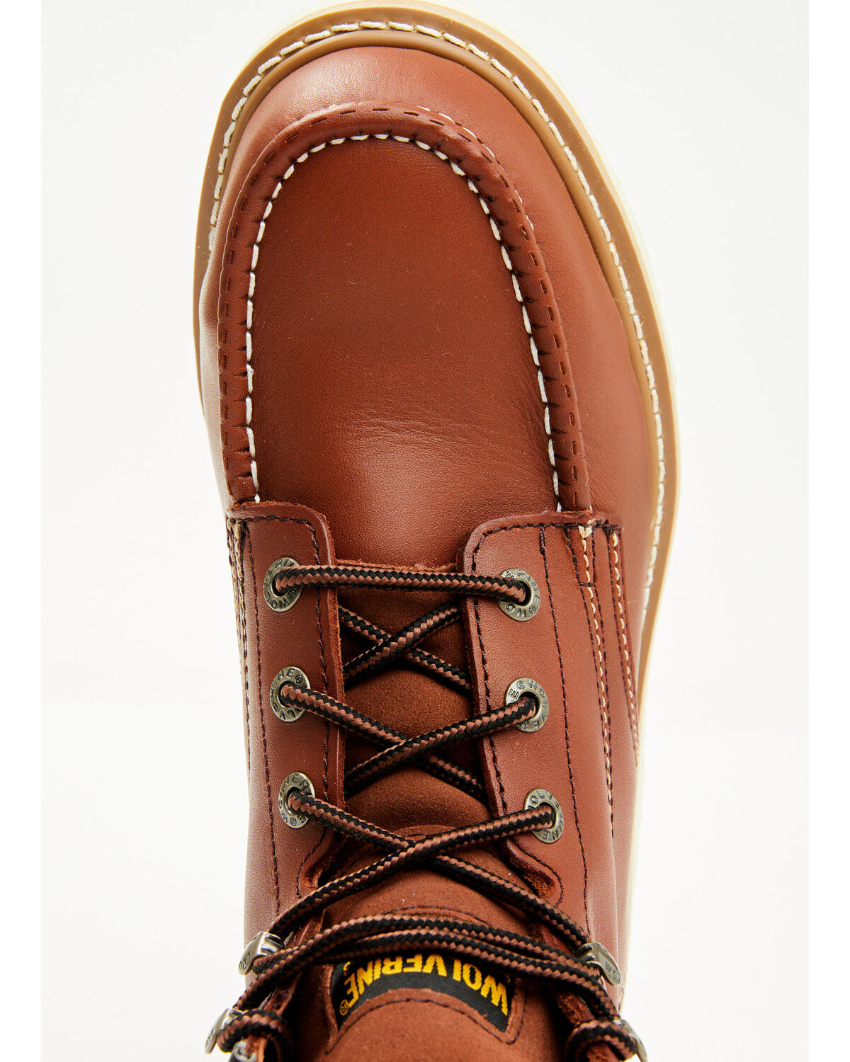 Image #6 - Wolverine Men's 6" Moc Toe Exclusive Wedge Work Boots - Steel Toe, Rust Copper, hi-res