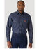 Image #1 - Wrangler Men's FR Long Sleeve Snap Western Work Shirt, Denim, hi-res