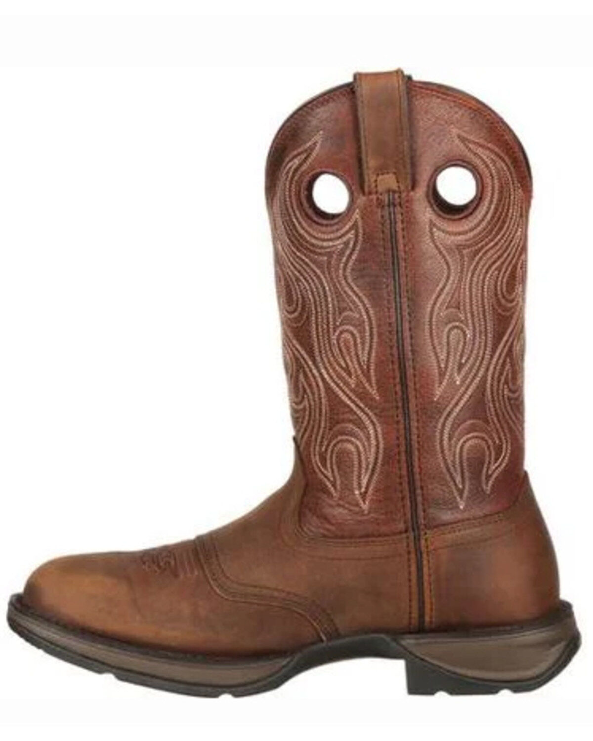 Image #3 - Durango Men's Rebel Saddle Western Boots, Bark, hi-res