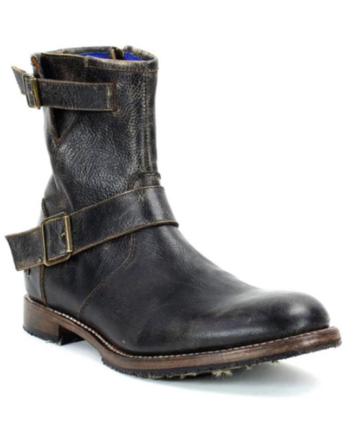 Bed Stu Men's Fellow Double Buckle Boot - Round Toe, Black, hi-res
