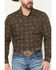 Image #3 - Gibson Trading Co Men's Bourbon Street Medallion Print Long Sleeve Snap Stretch Western Shirt - Big, Brown, hi-res