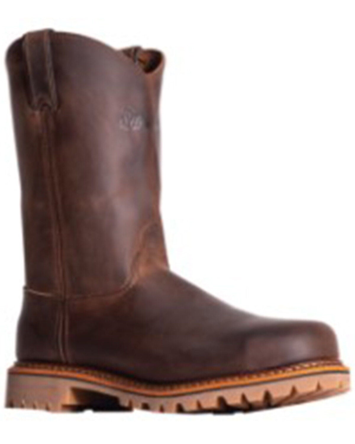 Abilene Men's Silverado 10" Pull On Non-Safety Work Boot - Round Toe, Brown, hi-res