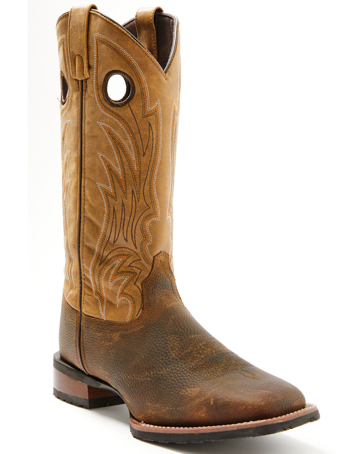 Image #1 - Laredo Men's Cullen Western Boots - Broad Square Toe, Brown, hi-res