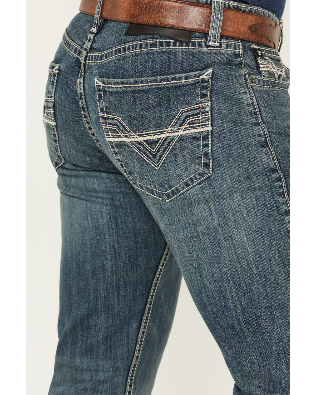 Image #4 - Rock & Roll Denim Men's Revolver Medium Wash Slim Straight Reflex Denim Jeans, Medium Wash, hi-res