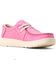 Image #1 - Ariat Girls' Hilo Floral Casual Shoes - Moc Toe, Pink, hi-res