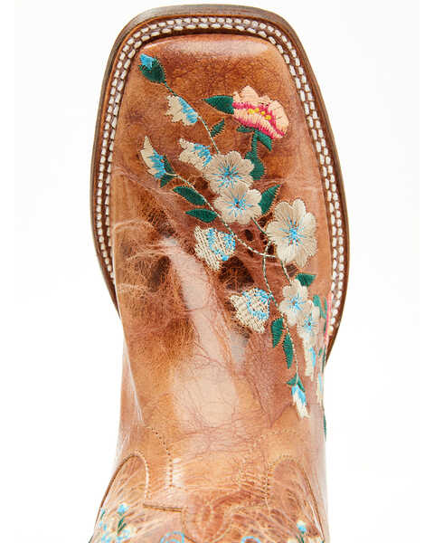 Image #6 - Macie Bean Women's Rose Garden Western Boots - Broad Square Toe, Honey, hi-res