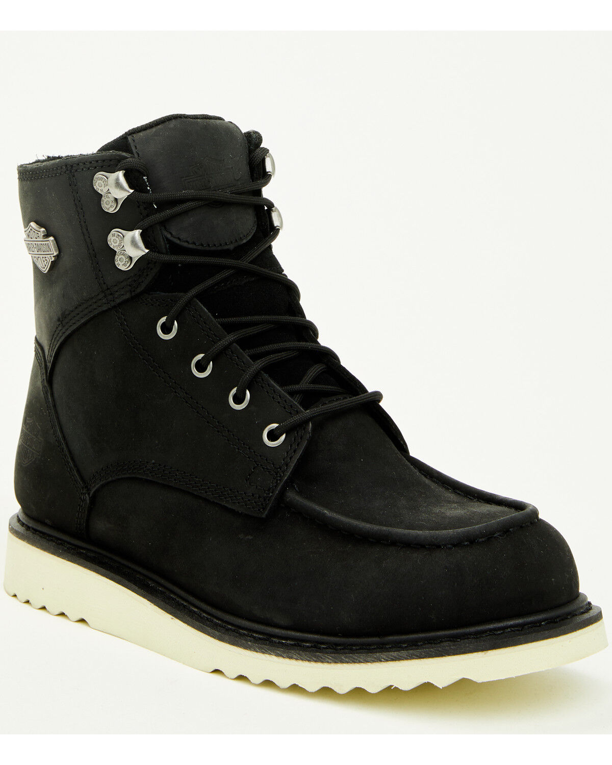Image #1 - Harley Davidson Men's Brosman Waterproof Moc Motorcycle Boots - Soft Toe, Black, hi-res