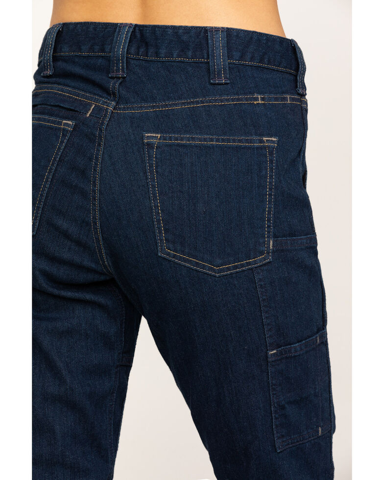 Dovetail Workwear Women's Britt Utility Indigo Denim Stretch Straight Jeans | Boot Barn