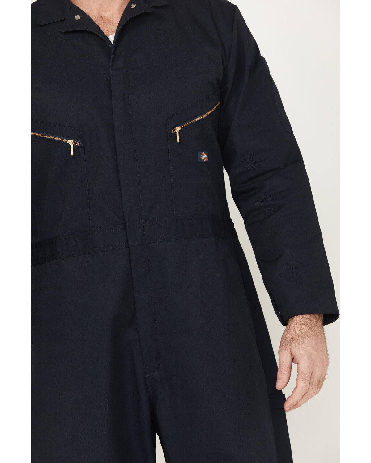 Image #3 - Dickies Men's Deluxe Blended Long Sleeve Coverall, Navy, hi-res