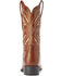 Image #3 - Ariat Women's Round Up Bliss Underlay Performance Western Boots - Broad Square Toe, Beige/khaki, hi-res