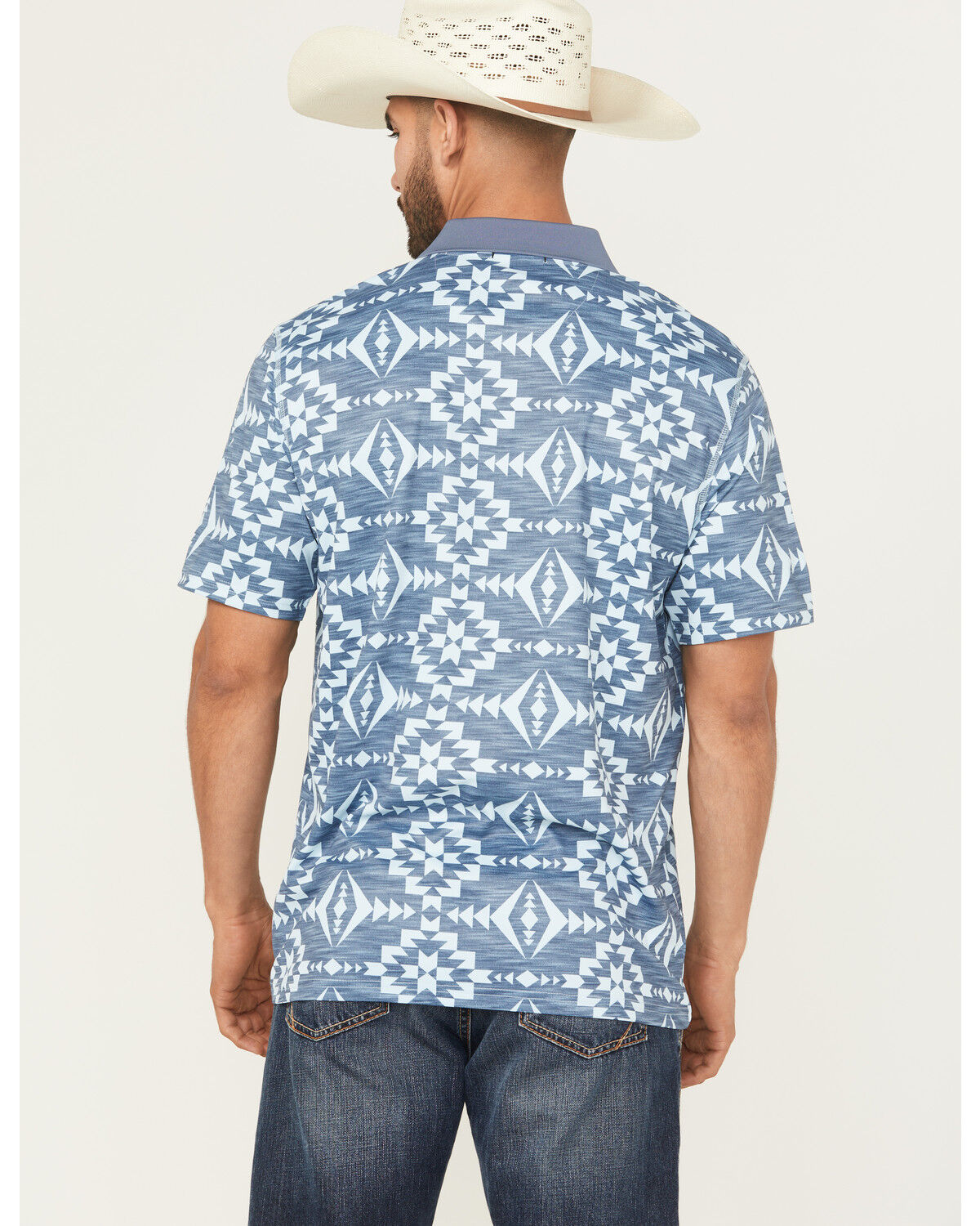 Product Name:  RANK 45® Men's Stock Southwestern Print Short Sleeve Polo