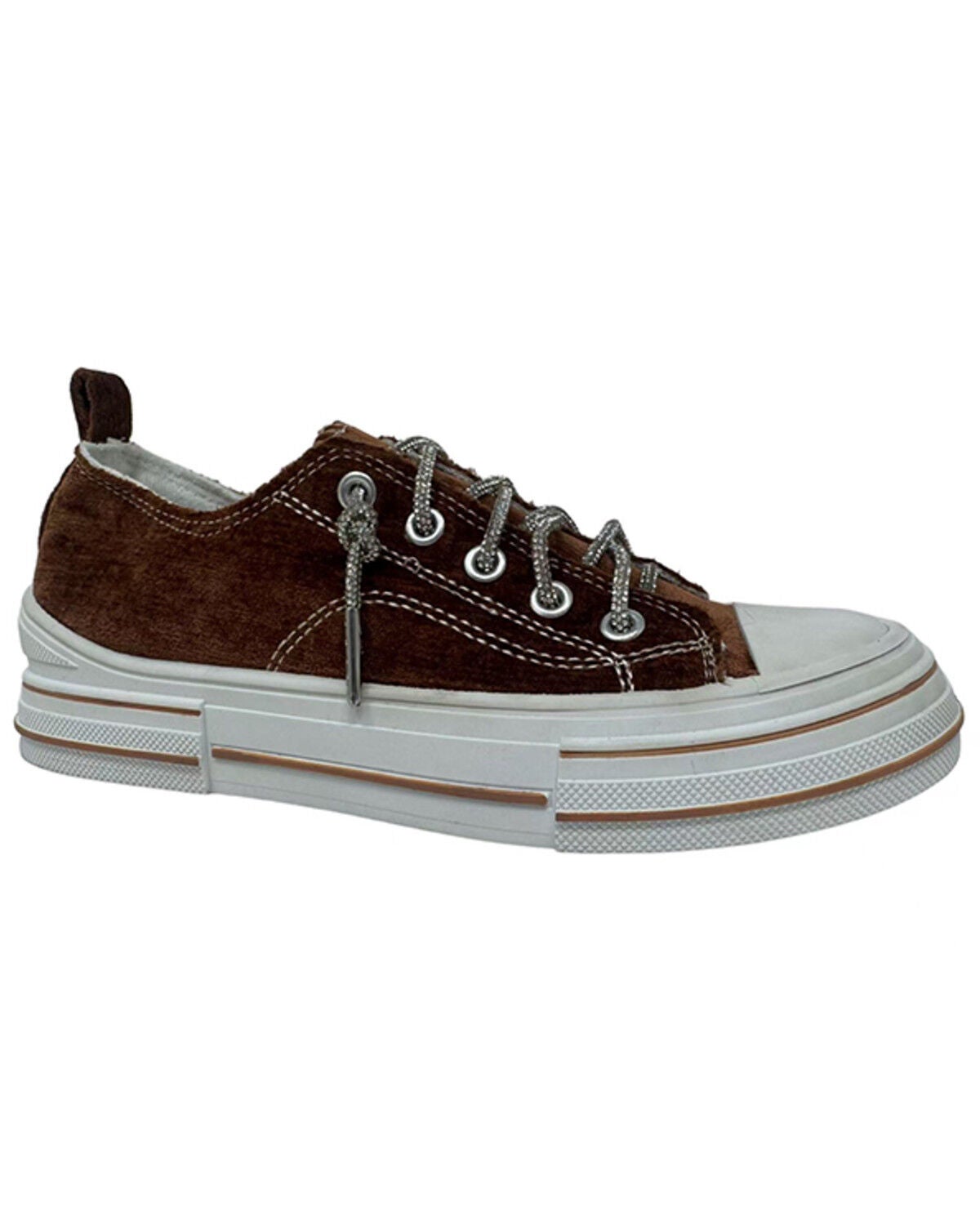 Very G Women's Aman Velvet Casual Sneakers, Tan, hi-res