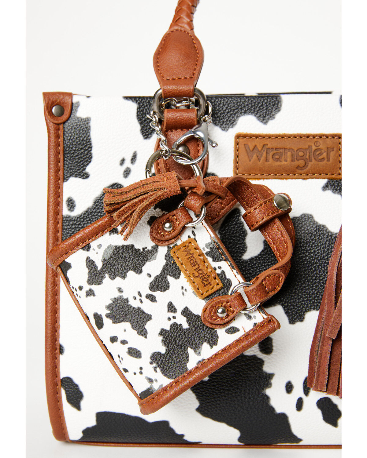 Product Name:  Wrangler X Boot Barn Cow Print Mini Handbag Charm