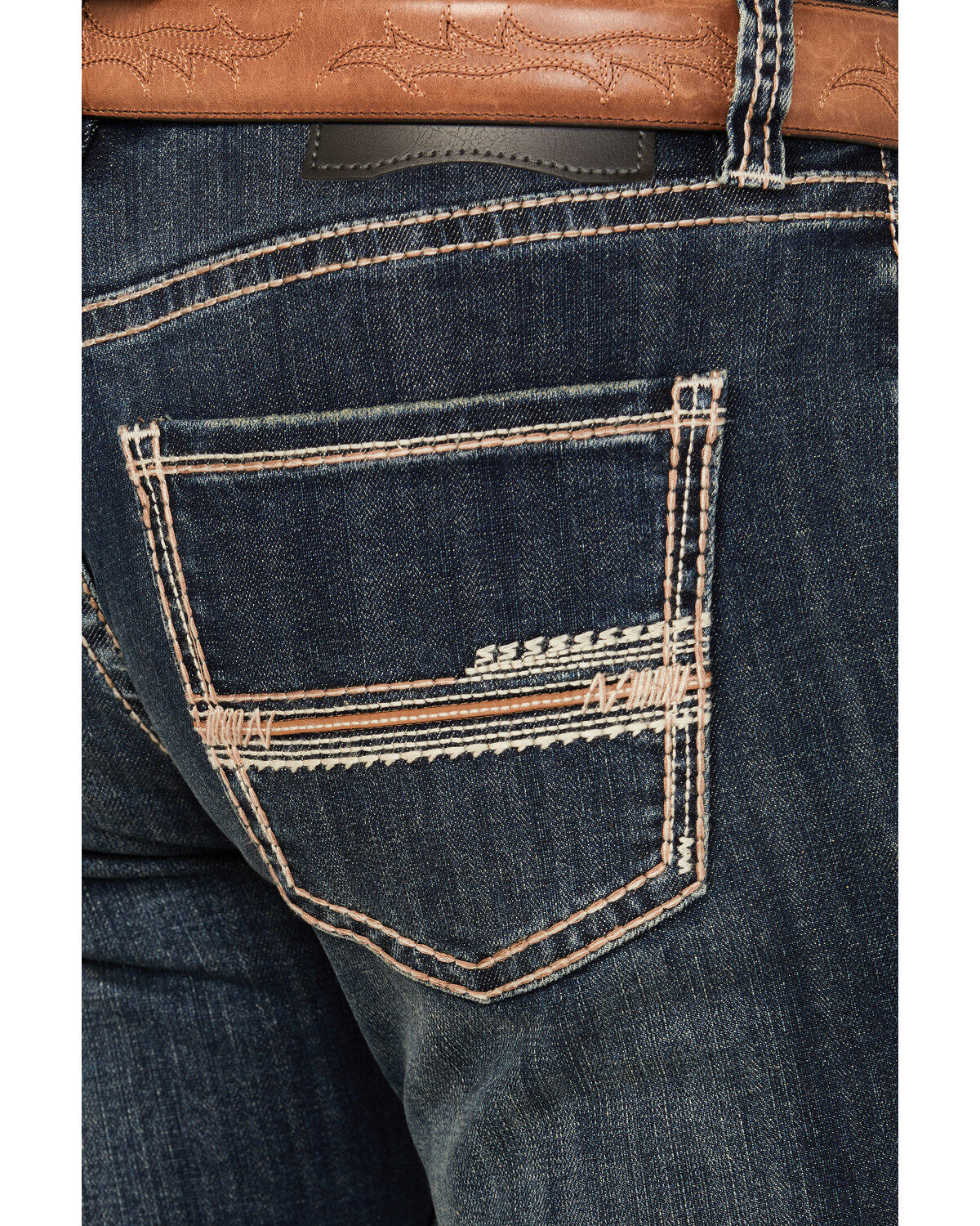 Image #4 - Rock & Roll Denim Men's Dark Vintage Wash Skinny Reflex Denim Jeans, , hi-res