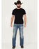 Image #1 - Moonshine Spirit Men's White Lightning Wash Hutch Slim Bootcut Stretch Denim Jeans, Medium Wash, hi-res