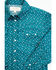 Shyanne Toddler Girls' Teal Long Sleeve Star Print Shirt, Green, hi-res