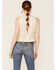 Image #3 - Roper Women's White Faux Suede Fringe Vest, White, hi-res