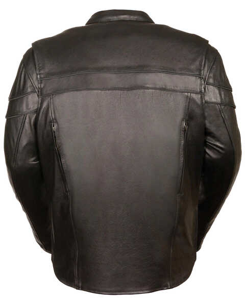 Image #3 - Milwaukee Leather Men's Sporty Scooter Crossover Jacket, Black, hi-res