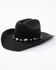 Cody James Men's Silver Concho Hat Band, Black, hi-res