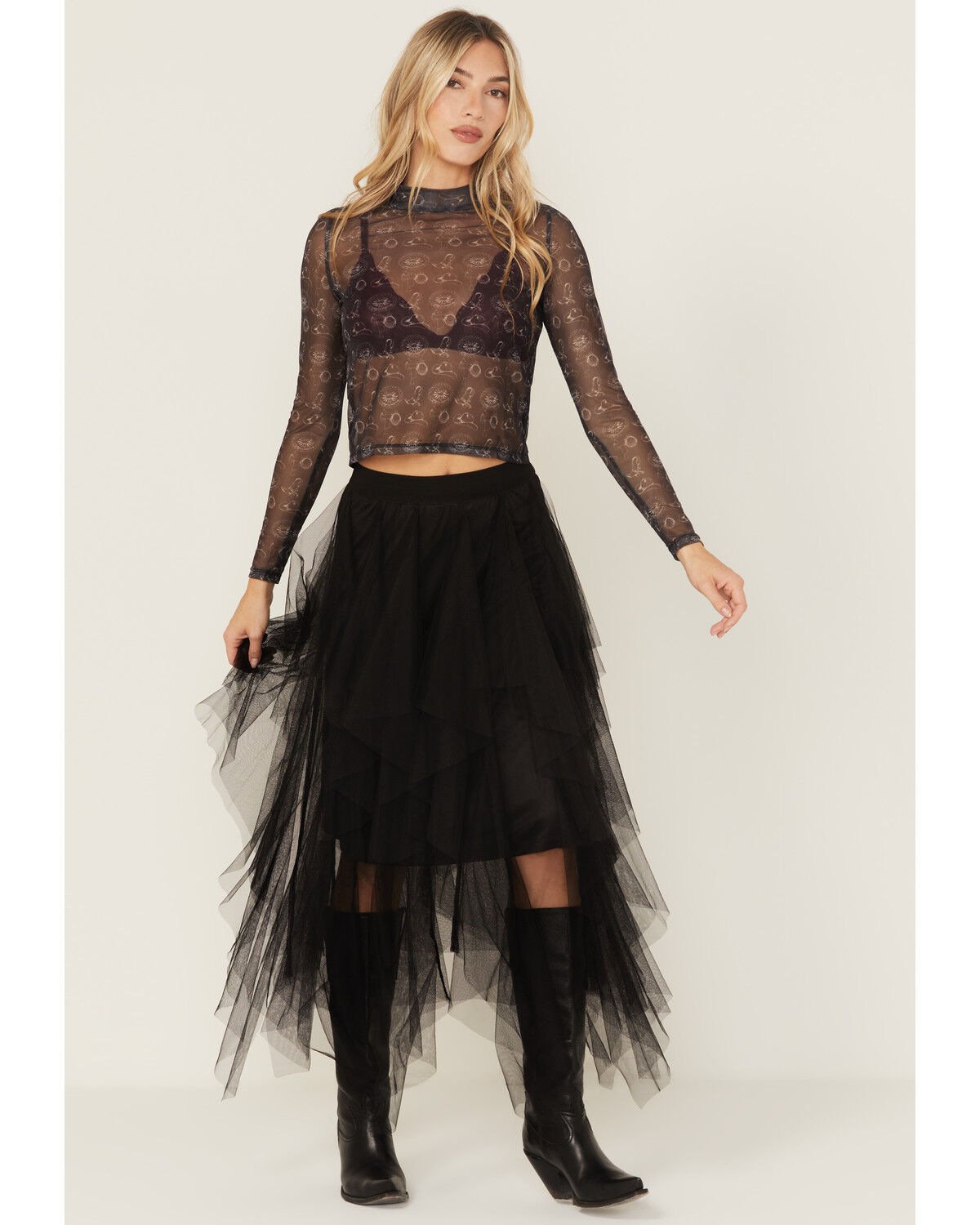 Image #1 - Easel Women's Tulle Midi Skirt, , hi-res
