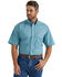 Image #1 - Wrangler Men's Classic Paisley Print Short Sleeve Button-Down Western Shirt - Tall, Blue, hi-res