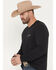 Image #3 - Wrangler Men's Boot Barn Exclusive Horseshoe Cowboy Long Sleeve Graphic T-Shirt, Black, hi-res