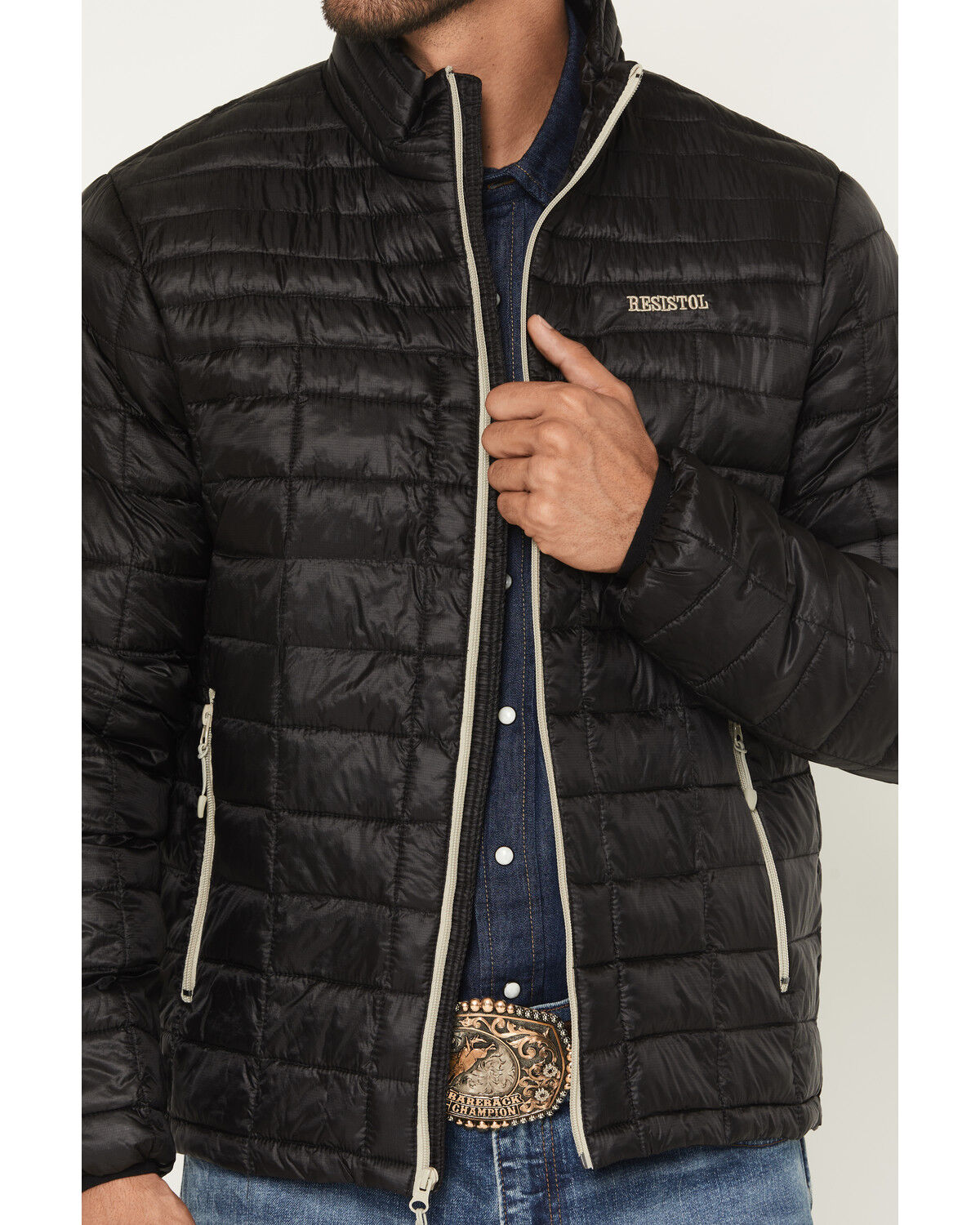 Image #3 - Resistol Men's Cold Bloq Puffer Jacket, Black, hi-res