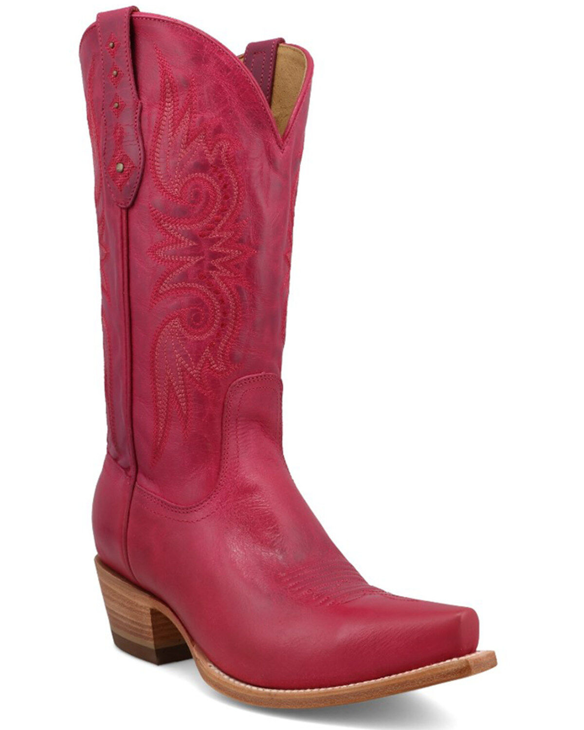 Image #1 - Black Star Women's Paradise Western Boot - Snip Toe, Fuchsia, hi-res