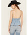 Image #4 - Wild Moss Women's Lace Trim Sleeveless Top, Blue, hi-res