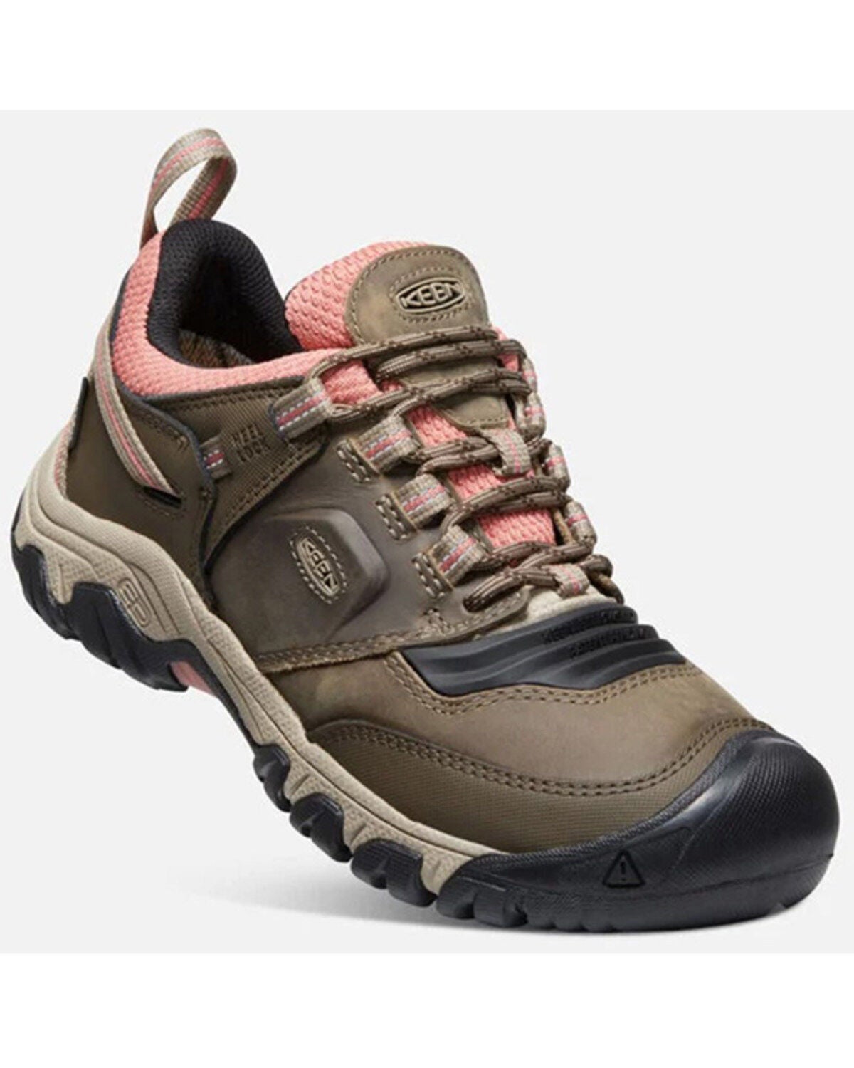 Keen Women's Ridge Flex Waterproof Hiking Shoes, Brown/pink, hi-res